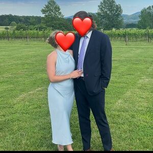 Aritzia Babaton Sky Blue Satin dress